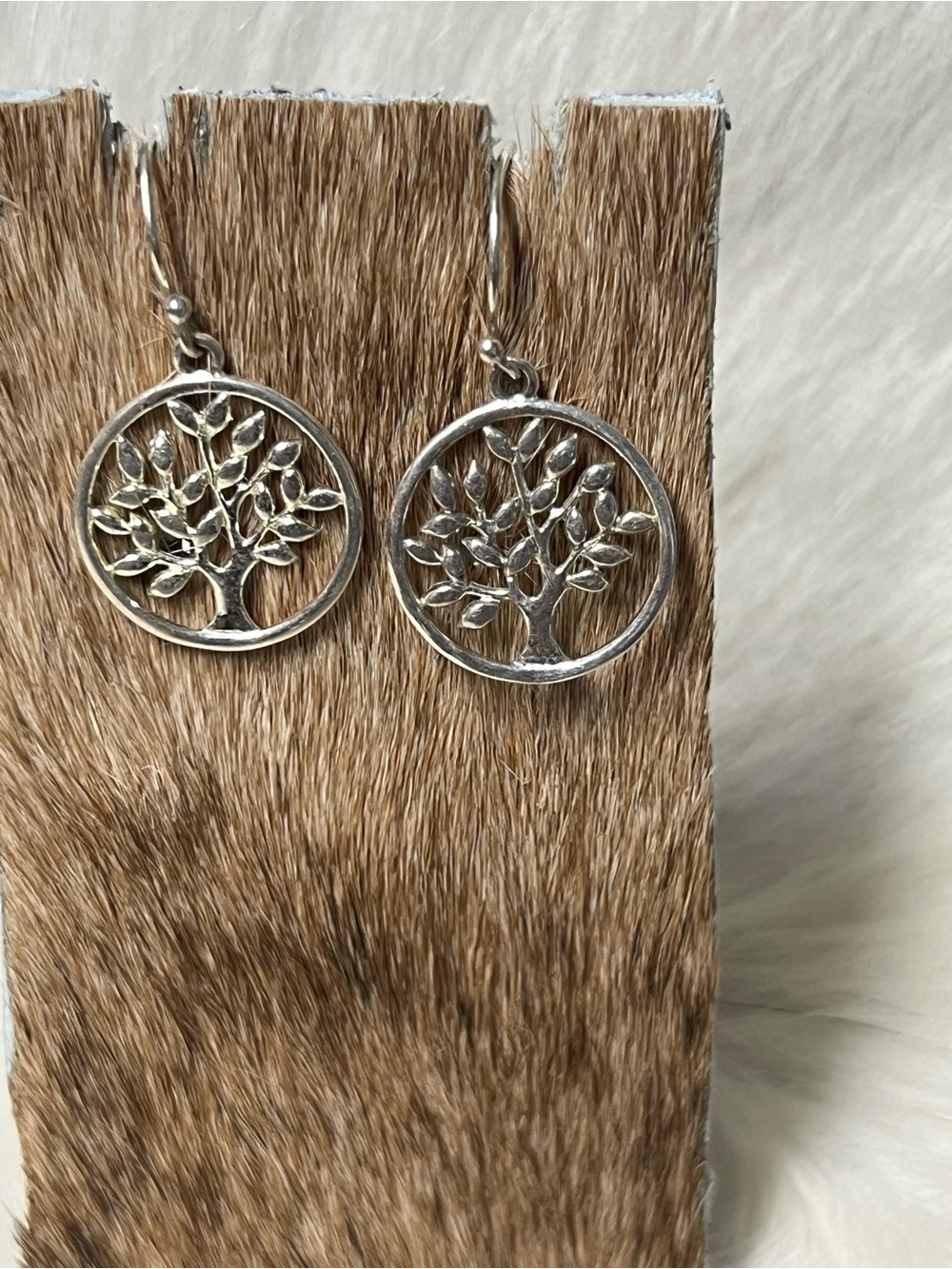 Sterling silver Tree of Life Dangle Earrings - Elegant Women's Jewelry